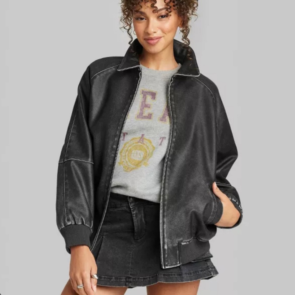 Wild Fable Leather Jacket size Large